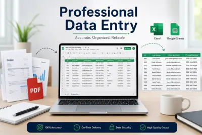 إدخال وتنسيق البيانات بدقة واحترافية على Excel أو Google Sheets