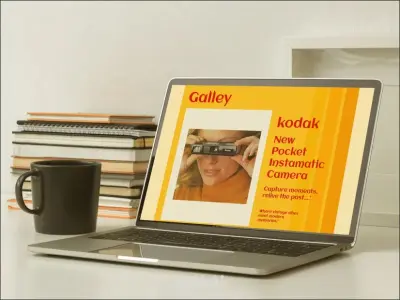 تصميم صفحة web مستوحاه من السبعينيات Retro/Vintage Style