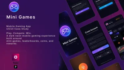 تصميم UI/UX لتطبيق ألعاب وتجارب تفاعلية للموبايل
