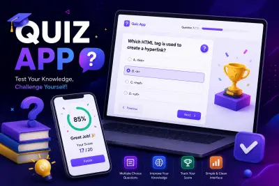 إنشاء Quiz App للاختبارات التفاعلية