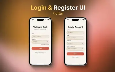 برمجة شاشة Login و Register كاملة باستخدام Flutter