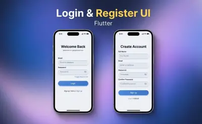 برمجة شاشة Login و Register كاملة باستخدام Flutter (UI + Logic)