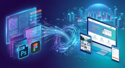 تحويل تصميمات PSD و Figma إلى صفحة ويب