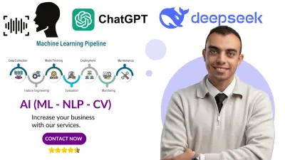 نماذج تعلم الآلة و الذكاء الاصطناعي (NLP / CV / GenAI / Recommenders)