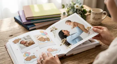 تصميم ألبوم صور ومجلة ذكريات رقمية مخصصة للمناسبات