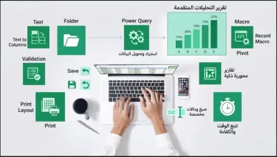 صورة العمل خدمة تحليل البيانات باستخدام الإكسيل ( EXCEL )