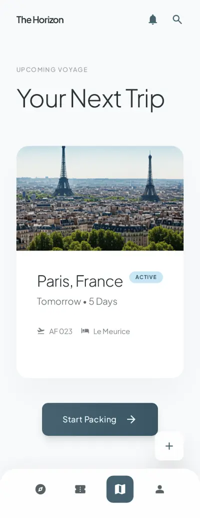 تصميم وتطوير احترافي لتطبيق سفر وتنظيم الشنطة (Travel Packing App) بأسلوب عصري