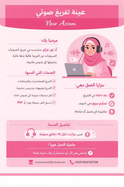 تحويل المقاطع الصوتية والفيدوهات الي نصوص مكتوبة