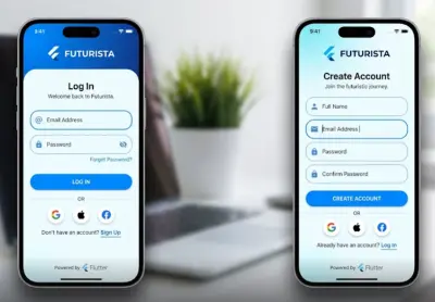 تصميم صفحات Login و Signup احترافية باستخدام Flutter لتطبيقات الموبايل