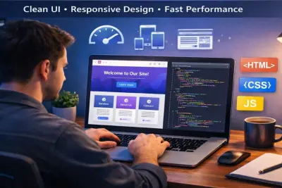 تطوير  و تصميم مواقع ويب (Frontend)