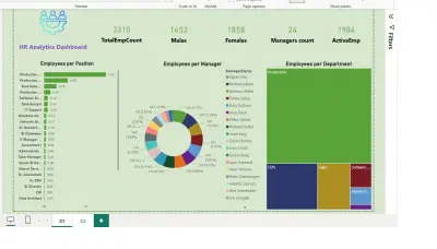تصميم لوحة معلومات لقطاع الموارد البشريه