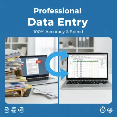 إدخال بيانات احترافي وسريع | تحويل ملفات PDF وصور إلى Excel و Word بدقة 100%