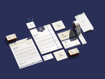 تصميم كرت شخصي وورقة مراسلات احترافية