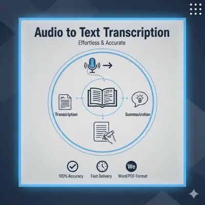 تفريغ صوتي احترافي شامل التدقيق اللغوي والتلخيص الذكي