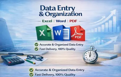 إدخال البيانات وتنظيم الملفات على Excel وWord وPDF