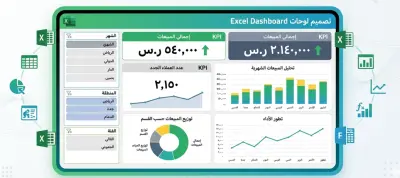 تصميم لوحة تحكم (Dashboard) احترافية وتفاعلية باستخدام Excel