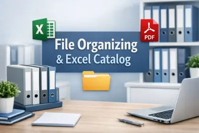 تنظيم الملفات والبيانات + اعادة تسمية احترافية |Data Entry & Excel Catalog