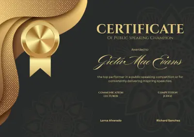 تصميم شهادات تقدير