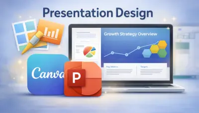 صورة العمل عرض تقديمي مناسب باستخدام canva او powerpoit