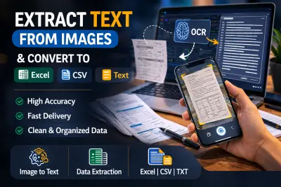 تحويل الصور إلى نصوص واستخراج البيانات منها وتحويلها إلى Excel أو CSV