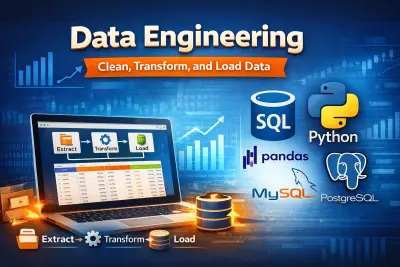 تنظيف وتحويل وتحميل البيانات باستخدام Python و SQL (ETL Data Engineering)