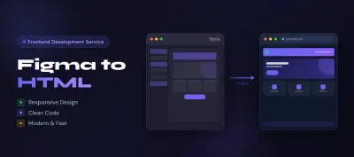 تحويل تصميم Figma أو صورة إلى صفحة HTML/CSS متجاوبة واحترافية