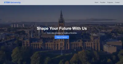 صميم Landing Page احترافية متجاوبة (صفحة واحدة + 5 أقسام) باستخدام HTML / CSS / JavaScript