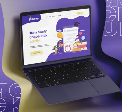 تصميم Landing Page احترافية لموقع مذاكرة UI/UX