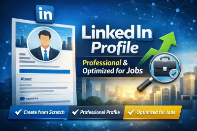 إنشاء حساب LinkedIn احترافي من الصفر وتحسينه لفرص العمل