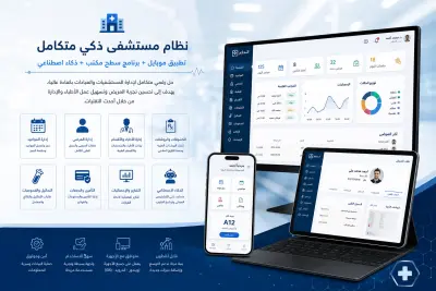 تطوير نظام مستشفى ذكي متكامل (Desktop + Mobile + AI)