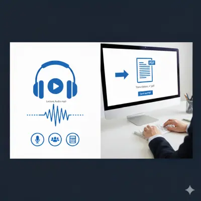 تحويل مقطع صوتي 30 دقيقة الى مستند PDF مقابل 5$ فقط