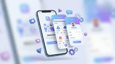 صورة العمل تحويل تصميم UI إلى تطبيق Flutter للاندرويد والايفون