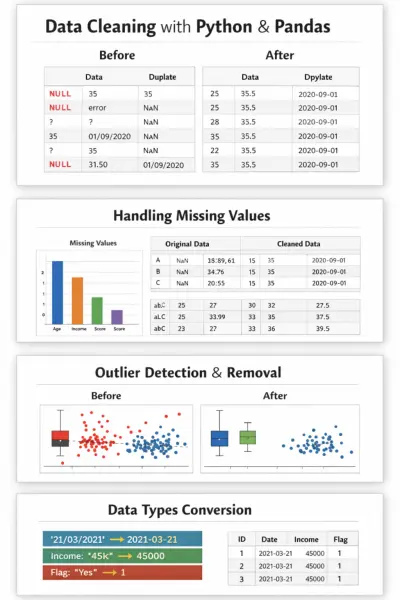 تنظيف البيانات وتجهيزها لتحليل البيانات والذكاء الاصطناعي