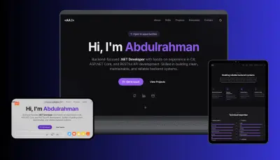 تصميم موقع بورتفوليو احترافي