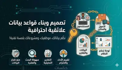 تصميم وبناء قواعد بيانات علائقية واحترافيه