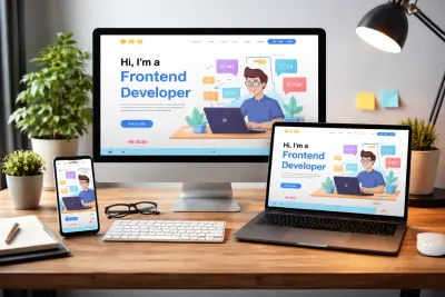 تطوير واجهة أمامية باستخدم HTML وCSS وJavaScript