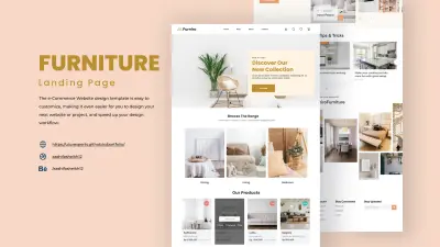 تصميم واجهه Landing page احترافية
