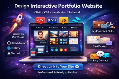 عرض أعمالك ومشاريعك على موقع ويب Portfolio جاهز للمشاهدة في أي وقت مقابل 5 دولار