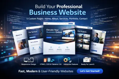 سأصمم لك موقع احترافي عصري وسريع يعرض مشروعك بشكل مميز على كل الأجهزة