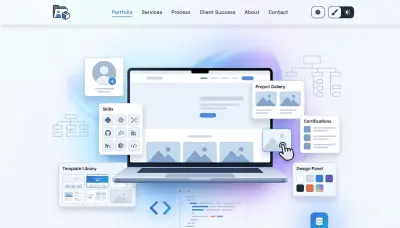 تصميم موقع بورتفوليو شخصي احترافي يعرض أعمالك ومهاراتك