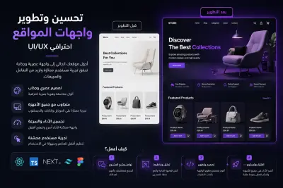 تحسين وتطوير واجهة موقعك (UI/UX) بشكل احترافي