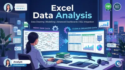 صورة العمل تحليل البيانات باستخدام Excel وإنشاء رسوم بيانية واستخراج Insights واضحة