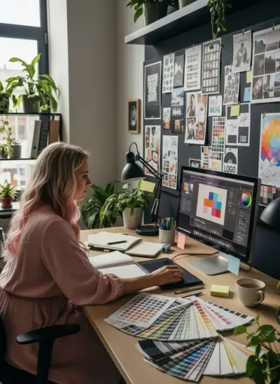 تصميم هوية بصرية وشعار