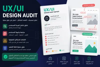 UX/UI Design Audit شامل – اكتشف مشاكل تصميمك وحسّن تجربة المستخدم