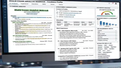 تطوير وتنسيق السير الذاتية (CV) بمعايير تقنية متوافقة مع أنظمة الـ ATS
