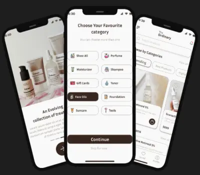 تطبيقات لمنتجات العناية بالبشرة