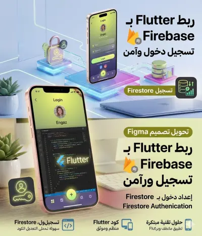 ربط تطبيق Flutter بـ Firebase (تسجيل دخول وقاعدة بيانات)