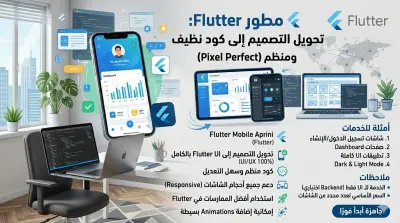 تحويل تصميم Figma أو XD إلى تطبيق Flutter احترافي