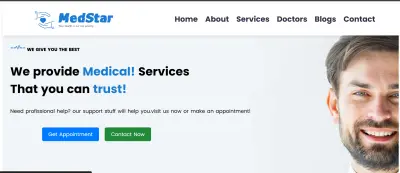 برمجة صفحة هبوط (Landing Page) طبية متكاملة بـ HTML, CSS, JS