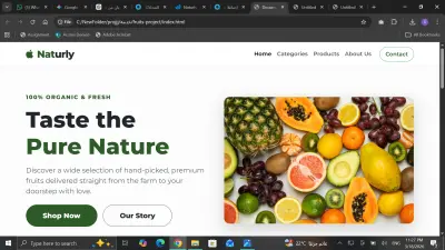 برمجة واجهة متجر إلكتروني صفحة هبوط (Landing Page) متجاوبة